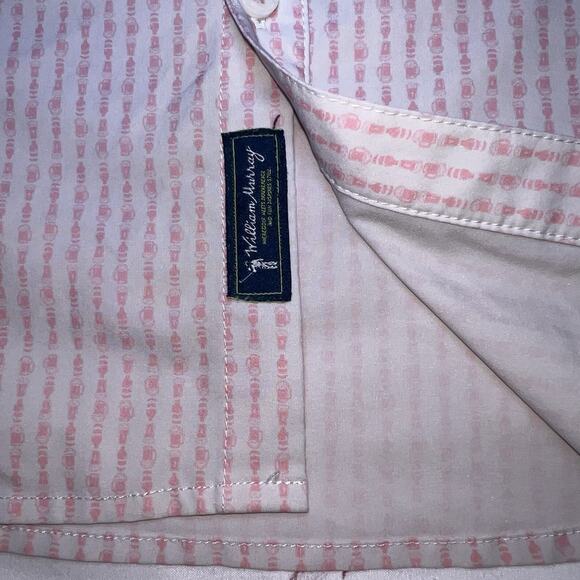 William Murray Shirt Mens Size XL Pink White Beer Beersucker Golf Button Down SS - Picture 10 of 15